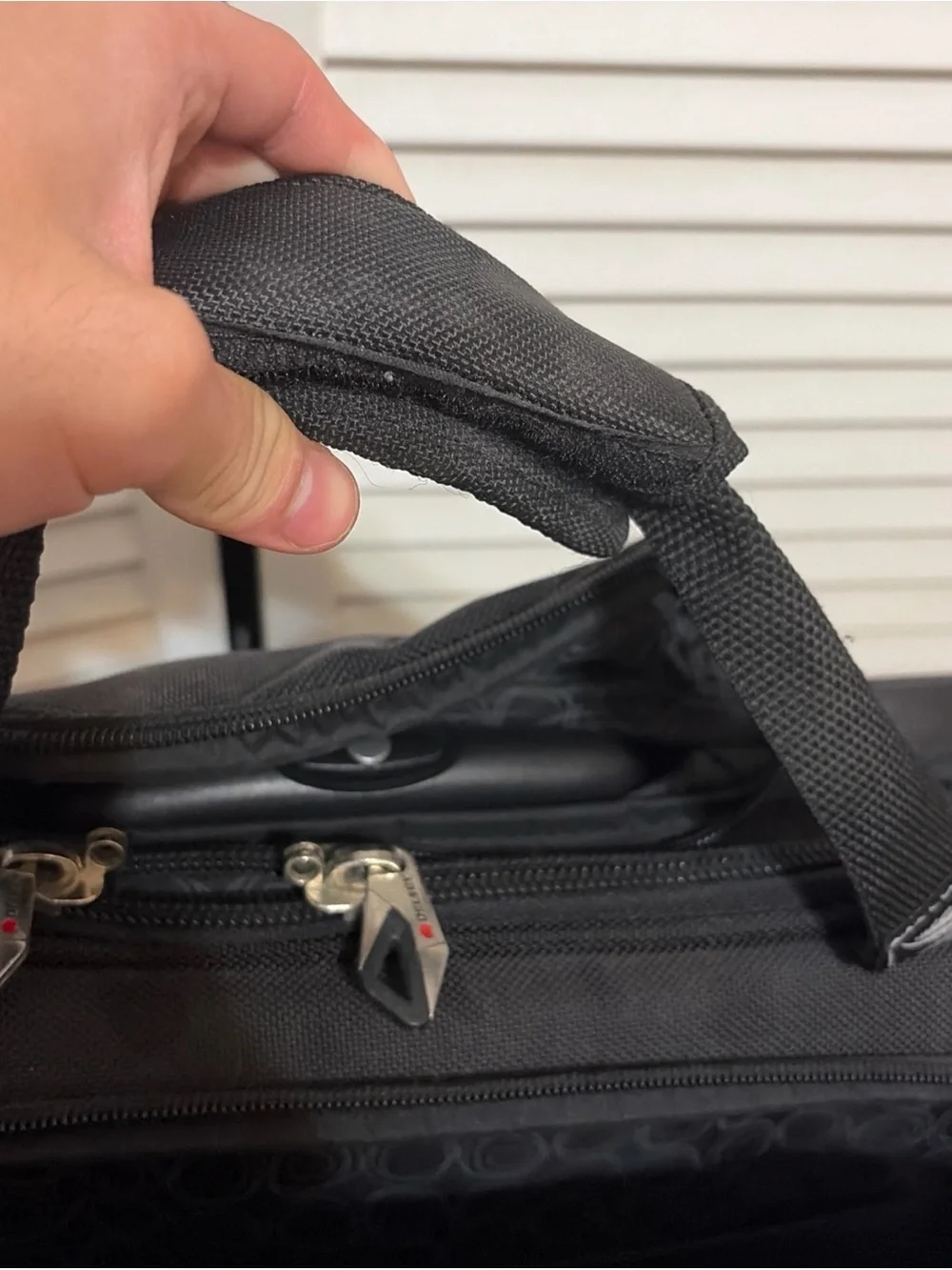 Professional Black Rolling Laptop Briefcase with Telescoping Handle